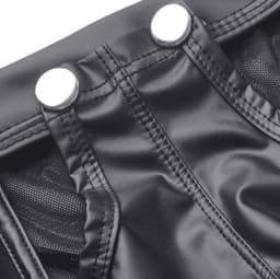 LekkerStout PU Boxershort Met lange Pijpen - Open Kruis - Zwart - Sexy Herenondergoed | XL | ( LS067 ) — thumbnail 3