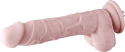 Hismith Siliconen Dildo 21 cm – Dildo Opzetstuk – QAC Quick Air – Beige — thumbnail 4