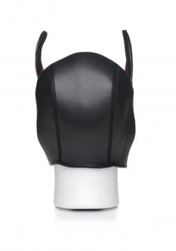 Neoprene Puppy Hood - Black and Red — thumbnail 12