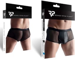 Wetlook en mesh Men's shorts - Black — thumbnail 3