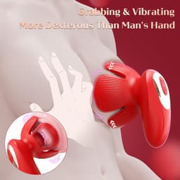 Daity Tepelzuiger Vibrerend met 10 Standen – Nippelvibrator & Clitoris Stimulator – Draadloos en Oplaadbaar – Seksspeeltje voor Vrouwen – Rood — thumbnail 5
