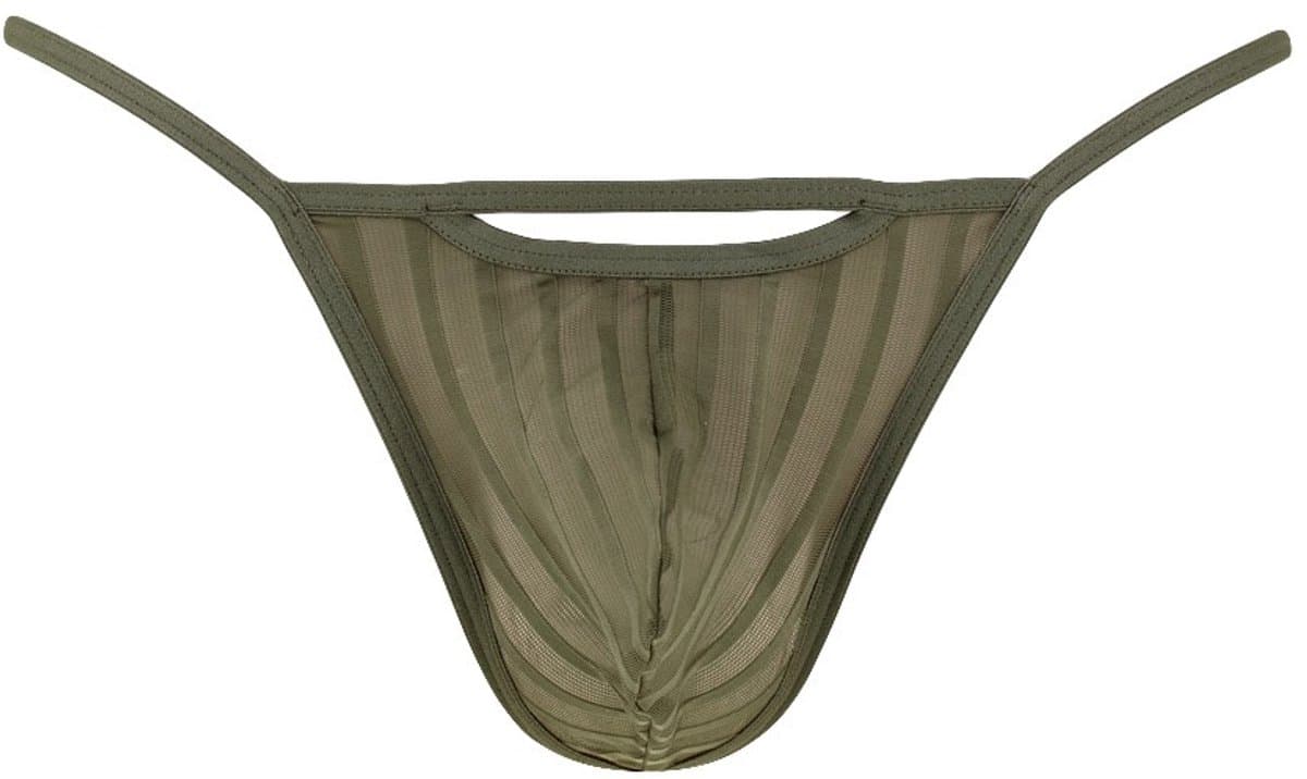 WOH heren microfiber G-string personal allure mesh groen — afbeelding 1