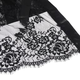 Zeloria Kanten Kimono Set met String – Transparante Sexy Nachtmode – Zwart – XS/S — thumbnail 5