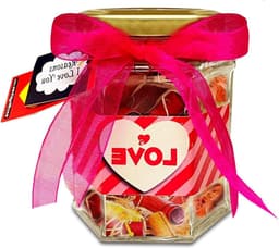 Romantische Berichten Pot - Liefdespot Valentijnscadeau - Cadeau Geven - 20 Romantische Berichten - 9 x 8 x 8 cm — thumbnail 1