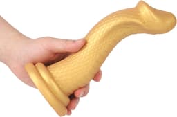 Banoch | Dildo siliconen "Cobra King" goud | 24 cm | ∅ 5.8 cm | fantasy monster | Zuignap — thumbnail 3