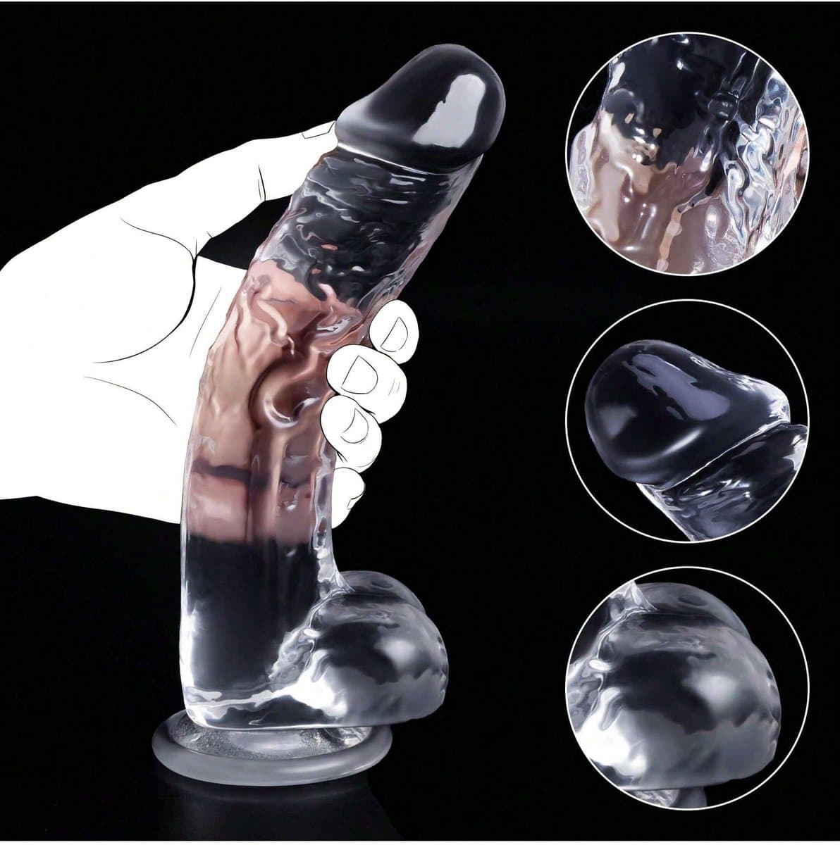 Oneay XXS Realistische penis met sterke zuignap, unisex speeltje, anaalplug, seksspeeltje voor stellen, anaalpenis voor mannen/vrouwen/homoseksuelen, seksspeeltje voor volwassenen of seksspeeltje voor beginners. — afbeelding 1