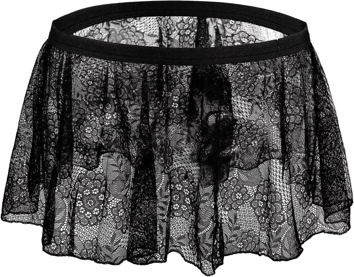 Sexy Sissy Panties voor Mannen - Kanten Mini Rok, Erotische Onderbroek voor Crossdressers en Cosplay, Perfect voor Nachtclubs en Lingerie Verzameling — afbeelding 1