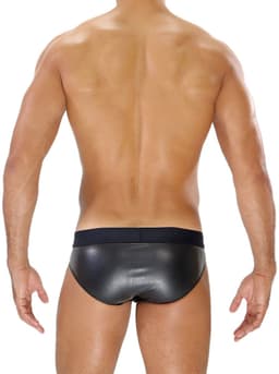 TOF Paris Fetish Brief Black/Black - MAAT M - Erotisch Heren Ondergoed - Slip voor Man - Sexy mannen Slip — thumbnail 4