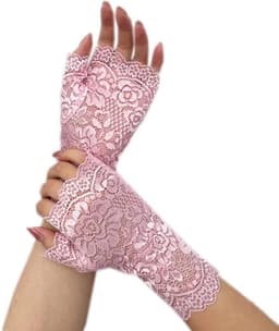 Lace Handschoenen - Bloemen Kant - Feestelijke Accessoires - Vingerloos Ontwerp - Pols Lengte - Meerdere Kleuren — thumbnail 5