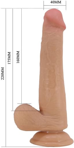 Pretty Love - Tallen - Sliding Skin Realistische Dildo 22cm - Nude — thumbnail 4