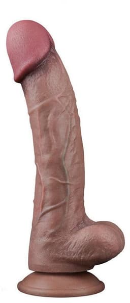 Lovetoy - Realistische XXL Dildo Met Zuignap 26.5 x 4.8 cm - Donkere Huidskleur — thumbnail 1