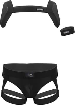 Heren Mankini Harnas - Polyester Nylon Spandex Lingerie Kostuum voor Feest en Club — thumbnail 1
