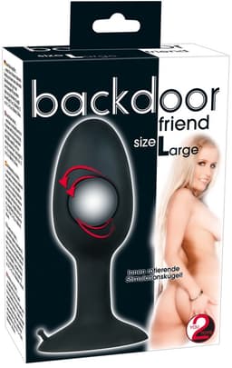 You2Toys – Siliconen Buttplug met Interne Kogel voor Extra Stimulatie en Verzadiging maat L – Zwart — thumbnail 5