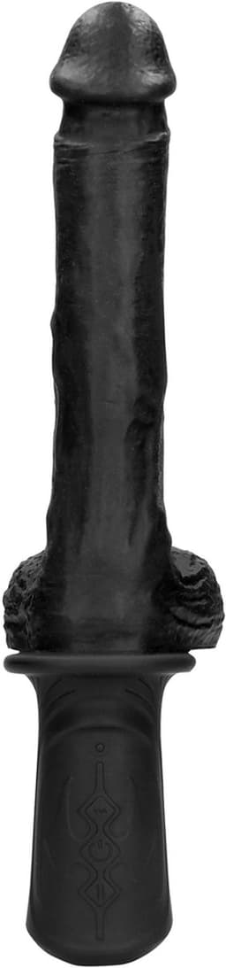 Hand Held Liquid Silicone Vibrating and Thrusting Sex Machine - Black — thumbnail 12
