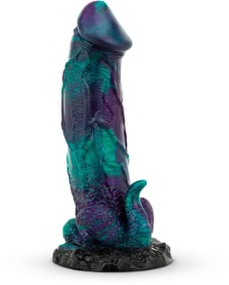 Mythical Mates - Dragonfly Dildo Paars & Groen - 22.6 cm — thumbnail 5