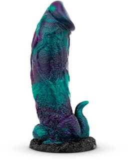 Mythical Mates - Dragonfly Dildo Paars & Groen - 22.6 cm — thumbnail 2