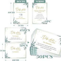 Bruiloft Spelletjes - Feestactiviteiten - Gasten Vermaken - 51 Unieke Uitdagingen - 7cm x 10cm — thumbnail 3