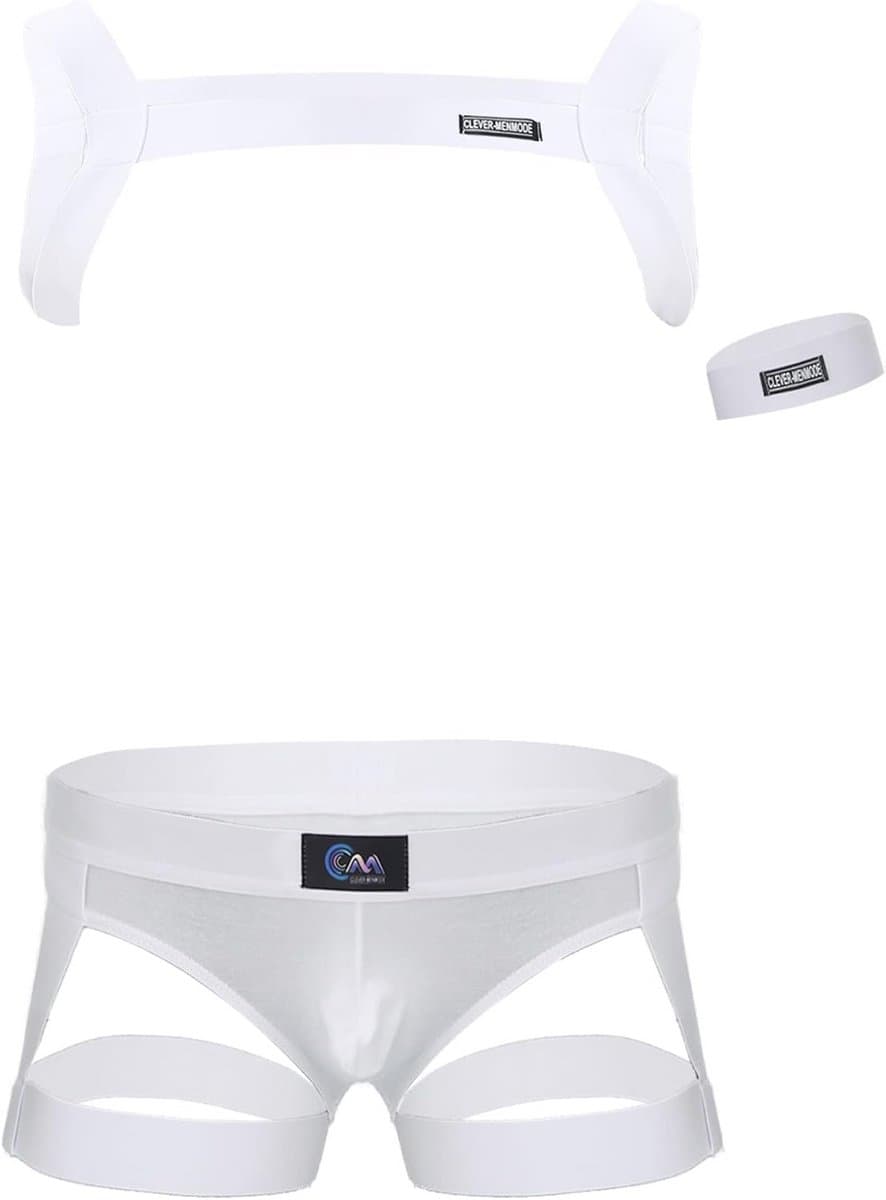Sexy Heren Lingerie Set Bandage Borstharnas en String Kostuum voor Clubwear — afbeelding 1
