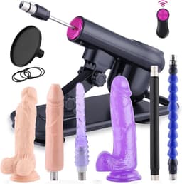 VIN® Sex Machine Met 7 Luxe Opzetstukken - Dildo - Neukmachine - Fuck machine Met Afstandsbediening - Compleet Sexmachine Pakket – Inclusief Dildo’s en Anaal Dildo's – Seksmachine Voor Mannen en Vrouwen - Discreet Verzonden — thumbnail 1