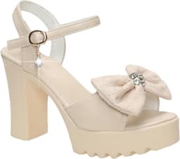 Sandalen met Plateau - Hoge Hakken - Feestelijke Gelegenheden - Verstelbare Enkelband - 10cm Hak 3cm Plateau — thumbnail 1