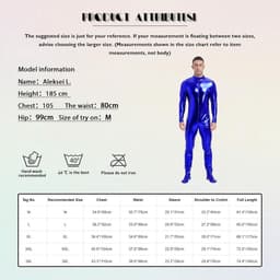 Glanzend Metallic Heren Bodysuit Jumpsuit met Ritssluiting voor Carnaval en Feest — thumbnail 1