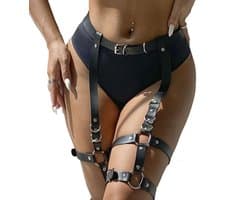 Subblime - Garter Harnas With Rings One Size