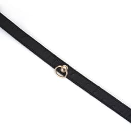 Liebe Seele Demon's Kiss Collar – Luxe Leren Halsband met Gouden O-ring — thumbnail 5