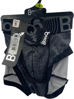 BodyQ Herenlingerie – Sexy Herenboxer in Grijs-Zwart | Comfortabel & Verleidelijk – Maat M — thumbnail 2