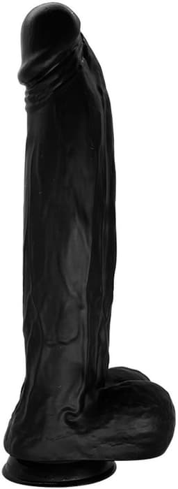 Lusty Mega Realistische Grote Dildo met zuignap - 41 x 8 cm! - XXL Dildo Voordeelpack - Extreme Zwarte Dildo voor anaal gebruik — thumbnail 3