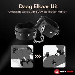 Quick Relief Tease Set™ - Bondage Set voor Mannen & Vrouwen - 11 Delig - Seksspeeltjes met Handboeien - Enkelboeien, Gag, Blinddoek, Zweepje - Sex Toys Koppels — thumbnail 8