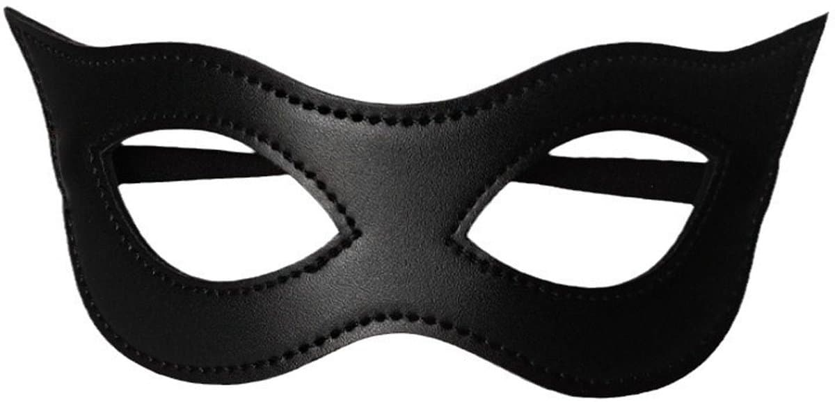 2 stuks Vrouwen kattenmasker zwart leren kattenmasker maskerade cosplay Halloween feest kostuum accessoire — afbeelding 1