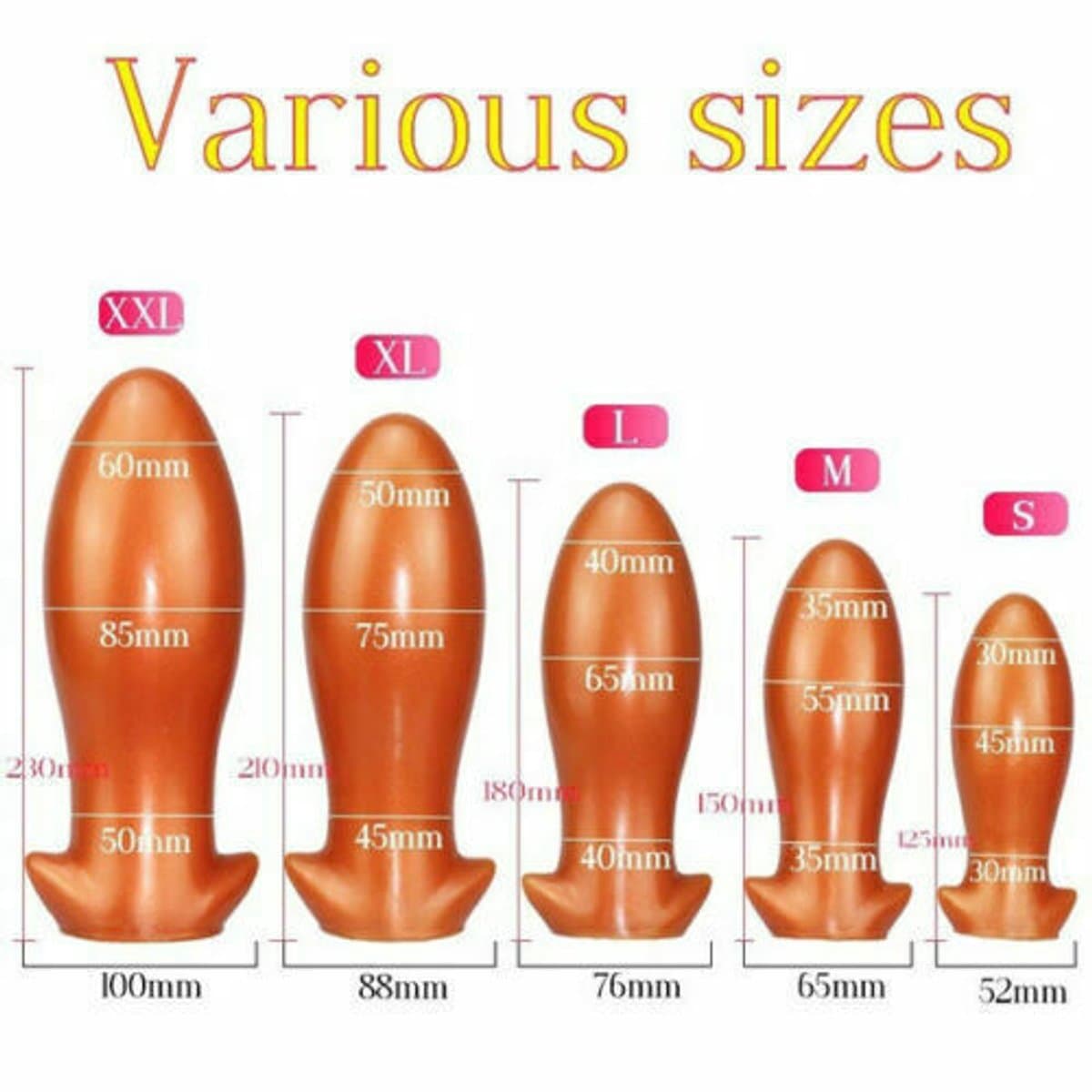 Anale-Dildo-Plug-Dong-Geribbelde-Kont-Enorme-Extra-Grote-XXL-voor-Mannen-Vrouwen-Seks-Speelgoed-M — afbeelding 1