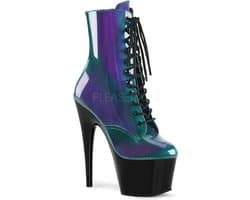 Pleaser Enkellaars -37 Shoes- ADORE-1020HG Paars/Groen