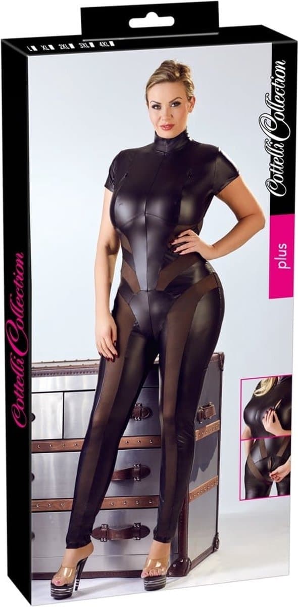 Plus Size Jumpsuit met Opstaande Kraag — afbeelding 1