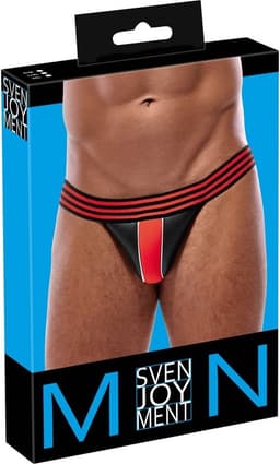 Svenjoyment Opvallend Gestreepte Jockstrap in Neopreen Gestreepte Look - Maat 2XL — thumbnail 4