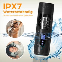 Storm 3 in 1 High End Masturbator met LED Display - Krachtige Masturbator - Watervast Ontwerp - Masturbator voor in bad of onder de douche - Roteren Vibreren en Stotende Masturbator — thumbnail 9