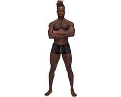 Male Power Mini Short - L black XL