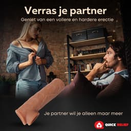 Quick Relief Primal Love Sleeve™ - Penis Sleeve - Penis Enlarger - Cockring - Realistische Penissleeve - Dikkere Penis — thumbnail 7