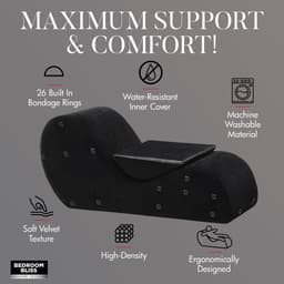 XR Brands AH095 - Bondage Love Couch - Black — thumbnail 10