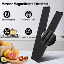 Magnetische messenhouder 40 cm, roestvrijstalen messenhouder magnetisch, magnetische schroeven messenhouder, zelfklevende magneetstrip voor messen en gebruiksvoorwerpen — thumbnail 3