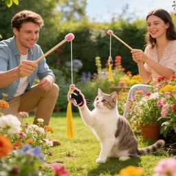 Speeltje Grappige Kitten Kwastjesontwerp Hengel — thumbnail 3
