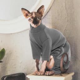 Herstelpak Voor Kat en Hond Vierpotige Onesie Herstelkleding Huisdier Recovery Suit Beschermpak Kalmerend Shirt Postoperatieve Kleding Voor Katten en Kleine Honden Maat S — thumbnail 3