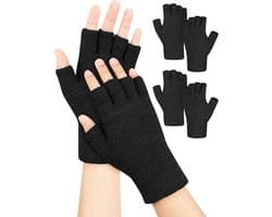 Handschoenen voor heren en dames, winterhandschoenen zonder vingers, uniseks vingerhandschoenen zonder vingertoppen, warm, voor sport, outdoor, kamperen, kamperen