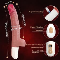 Realistische Vibrators Seksspeeltjes voor Vrouwen - Handsfree G-spot Vibrator met Stotende, Slingerende en Vibrerende Modi, Automatische Seksmachines Anale Dildo's Seksspeeltjes voor Koppels — thumbnail 5