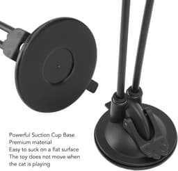Kattenstokspeeltje cat suction toy krachtige basis verwijderbare staaldraad interactieve zuignap kat veer wand speelgoed dubbel uiteinde voor Zabawki z Federspielzeug — thumbnail 4