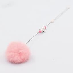 Speelgoed Snoepkleurige Kleine Haarbal Plagen Kat Stok Kleur Konijn Haar Plagen Kat Staaf Bel Voor Kat Speelgoed Fairy Stok — thumbnail 1