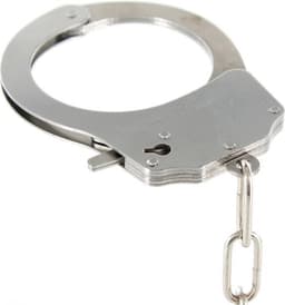 Handboeien - Politie handboeien - Hand cuffs - Vastbinden - Politie outfit - Verkleedkleding - Inclusief 2 sleuteltjes - Zilverkleurig - Jonyx — thumbnail 3