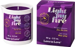Love to Love - Light My Fire - Druppelkaars - Wax Play - Paars — thumbnail 1