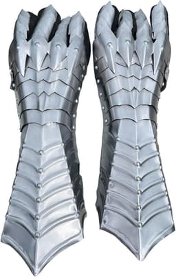 Nazgul Fantasy Gauntlets SCA Armor Gauntlets Handschoenen Ijzer Met Exp Shipping, Zilver, Medium — thumbnail 1