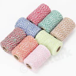 12 Stks 12 Kleuren 164 Voet/50 M Katoen Touw String Assortiment Kit Twine Bakers String Katoen Bakkers Lint Slagers Snaren voor DIY Ambachten Gift Wrapping Woondecoratie — thumbnail 4